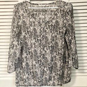 Snakeskin print blouse, petite
